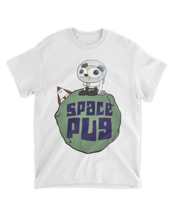 Space Pug Funny Cartoon