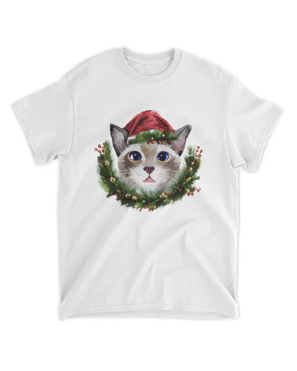 Cute Siamese Cat Christmas Sublimation QTCAT202211080014