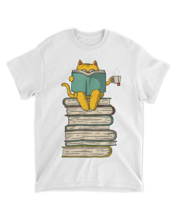 Reading Cat - Funny Book & Tea Lover HOC170323A14