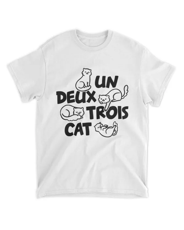 Cat Vintage Cat Lover Funny Kitten French Un Deux Trois Cat HOC200423A2