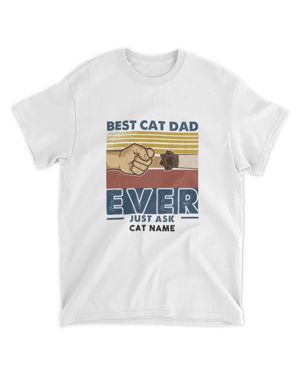 Cat Dad Retro Personalized Cat Dad Shirt, Gift For Cat Dad, Father's Day Shirt
