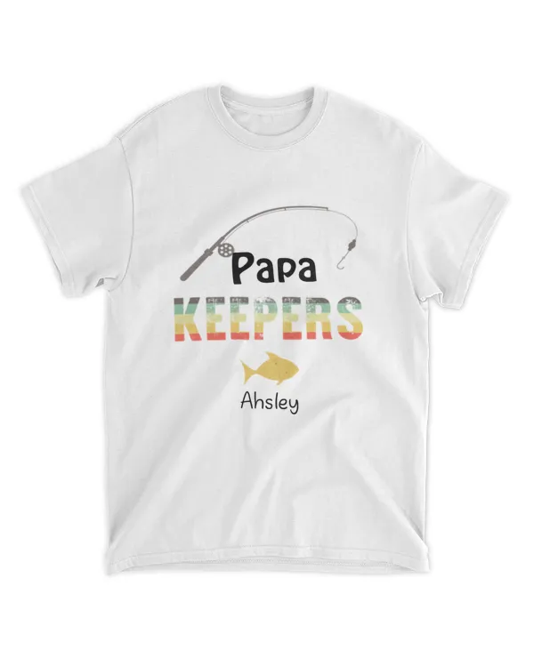 Little Keepers Fishing Father's Day Personalized Shirt, Fishing Lover Shirt, Gift For Dad