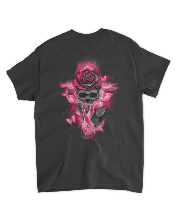 Breast Cancer Skull Flame