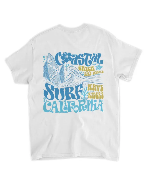 Coastal catch the wave shirt