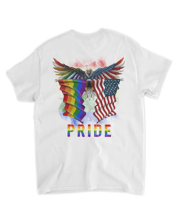 LGBT Eagle America Flag Pride 2 Sides