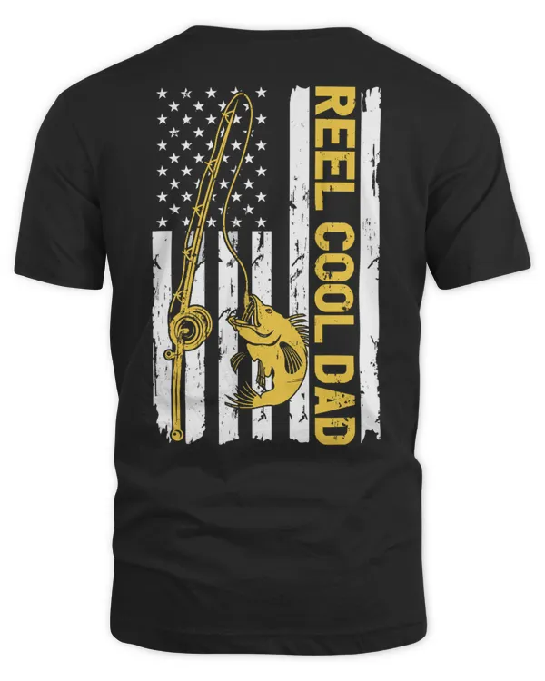Reel Cool Dad Shirt for Men | Dad Fishing Shirts | Dad Fishing Birthday Gifts | Dad Fish Tshirts | Dad Fisherman Christmas Gift from Kids