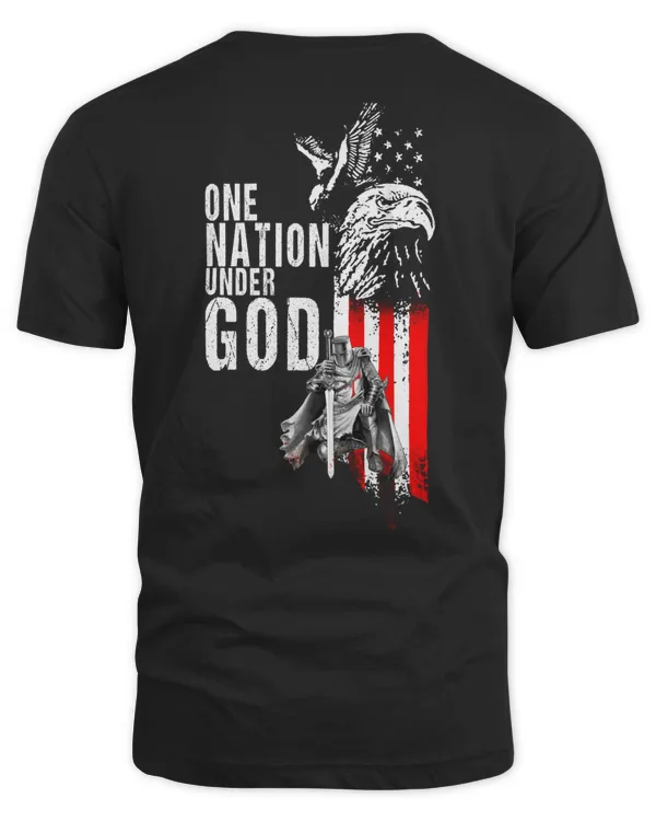 Knights Templar T Shirt - One Nation Under God - Knights Templar Store