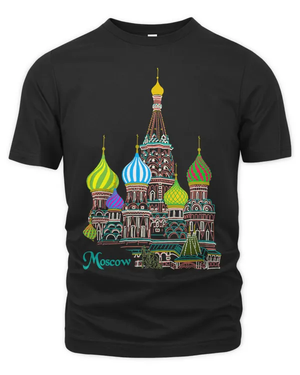 St. Basils Cathedral Moscow Russia. Drawing