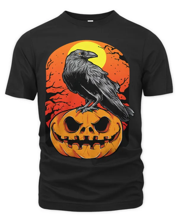 Funny Halloween Costume Pumpkin Black Crow Raven Halloween