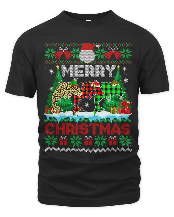 Funny Ugly Christmas Leopard Plaid Dolphin Animals