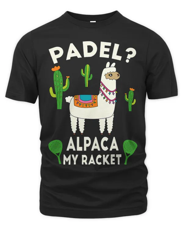 Padel Alpaca My Racket Funny Llama Paddle Tennis Fan Pun
