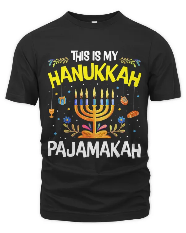 This Is My Hanukkah Pajamakah Menorah Chanukah Pajamas