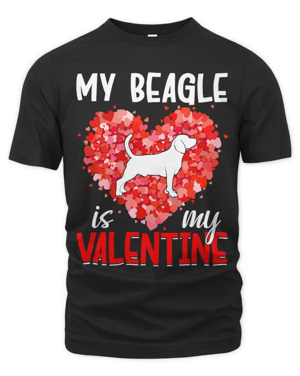 Funny My Beagle Is My Valentine Owner Dog Lovers Dad Mom