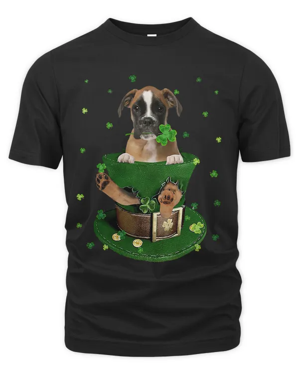 St Patricks Day Leprechaun Boxer Dog Shamrock Irish