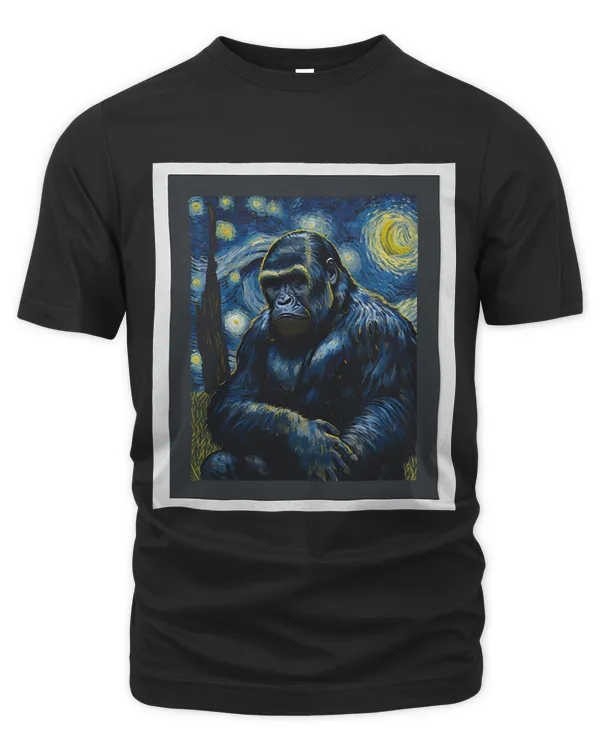 Starry Night Vincent Van Gogh Painting Gorilla