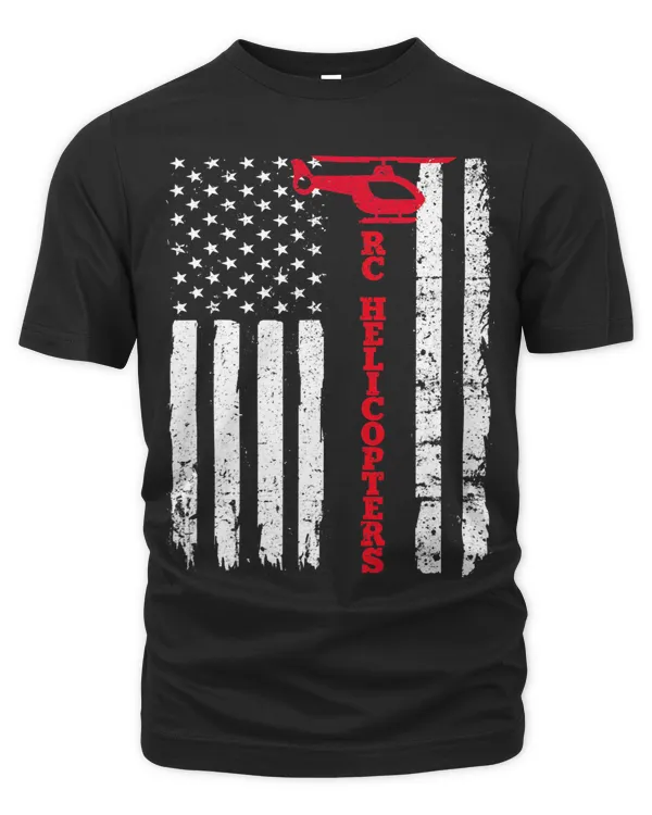 RC Helicopter Shirt USA American Flag Remote Model