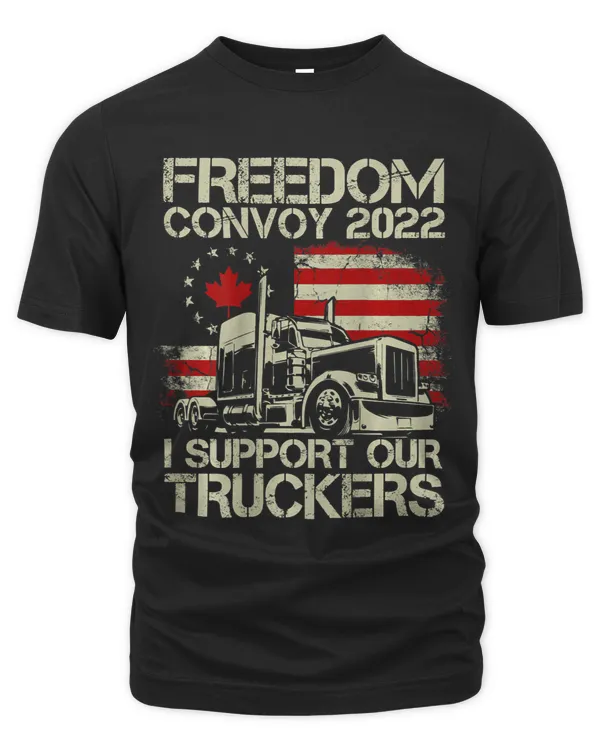 Mens I Support Our Truckers Freedom Convoy On Back