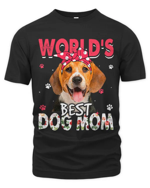Womens Worlds Best Beagle Dog Mom Funny Mothers Day