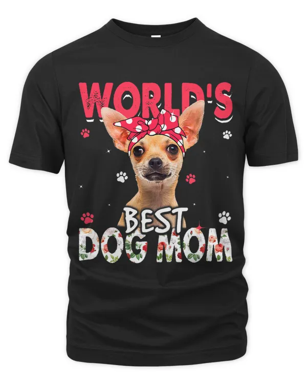 Womens Worlds Best Chihuahua Dog Mom Funny Mothers Day