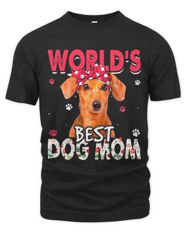 Womens Worlds Best Dachshund Dog Mom Funny Mothers Day