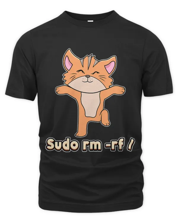 Sudo rm rf Linux Admin Nerd Gaming Hacker Karate cat