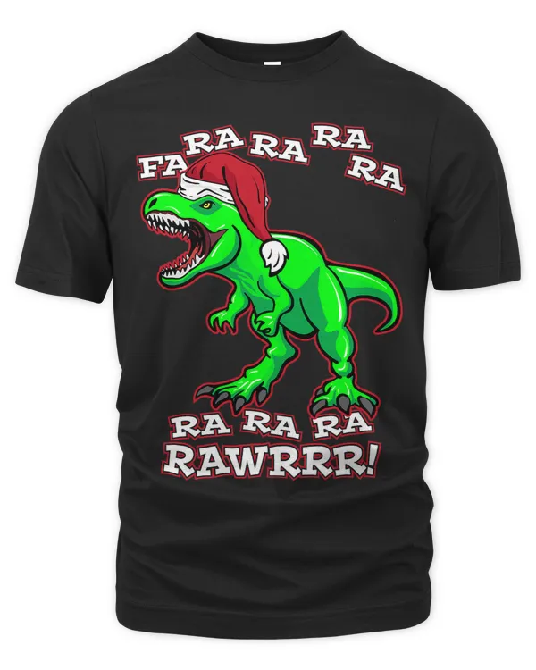 Funny Fa Ra Rawr Christmas Holiday TRex Santa Dinosaur