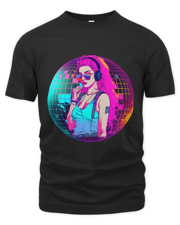 Colorful Girl Raving Design Edm Rave 1