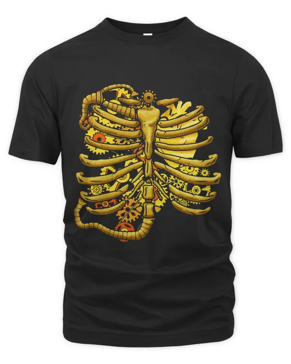 Steampunk Shirt Victorian Mechanical Heart Chest Steampunk 1