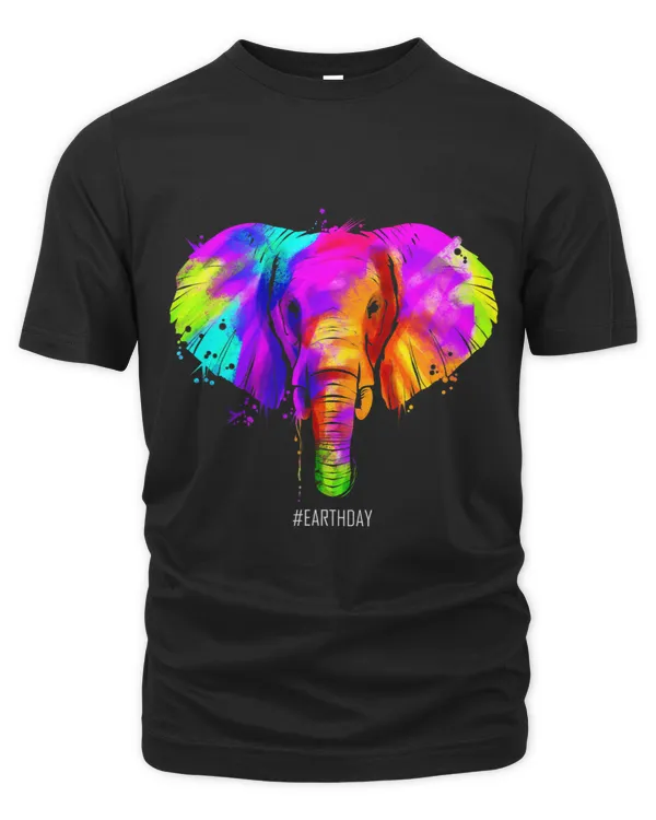 Colorful African Elephant Animal For Earth Day