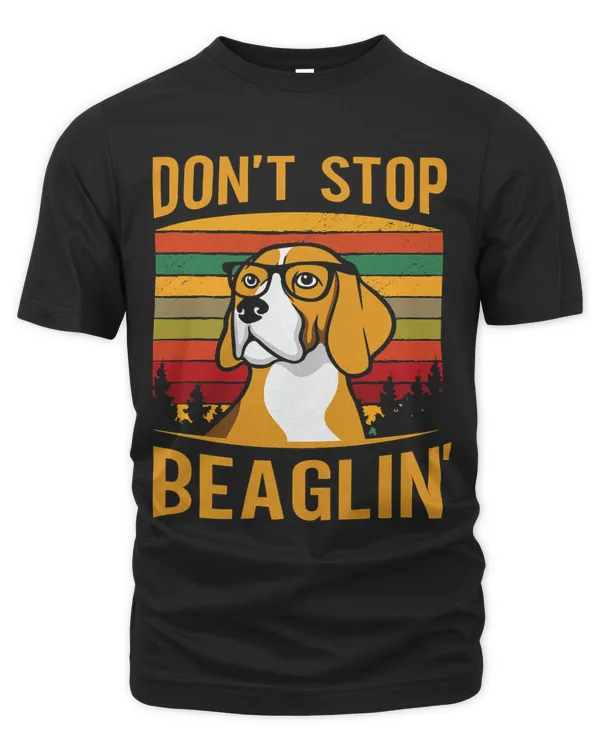 Dont stop Beaglin Beagle Love Retro Vintage Hare Hunter