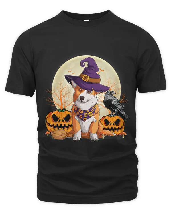 Corgi Halloween Witch Corgi Halloween Moon Corgi Lover