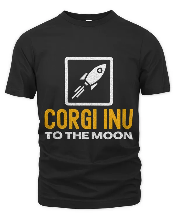 Corgi Inu to the Moon Vintage Retro