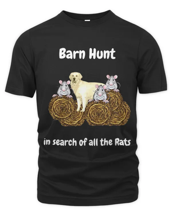 Funny Barn Hunt in search rats with English Cream Golden