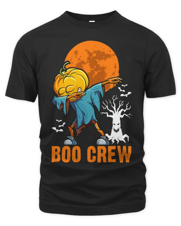 Dabbing Pumpkin Scarecrow Orange Moon Boo Crew
