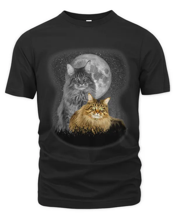 Funny cute Maine Coon Cat with Moon Maine Coon Cat Lovers
