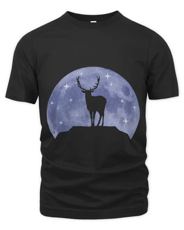 Deer Full Moon Forest Animals Nature Lovers