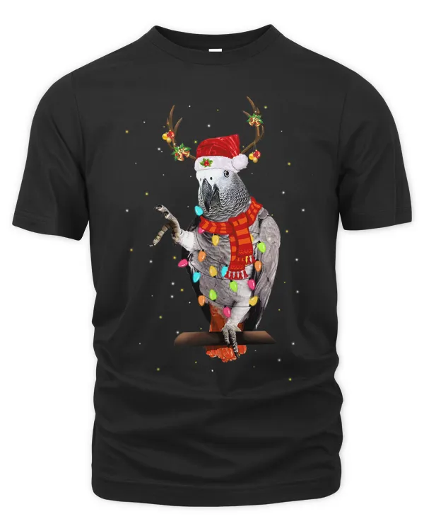 African Grey Parrot Reindeer Christmas Light Funny Gift
