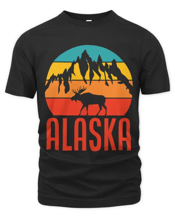 Alaska Retro Sun Mountain Moose Alaska