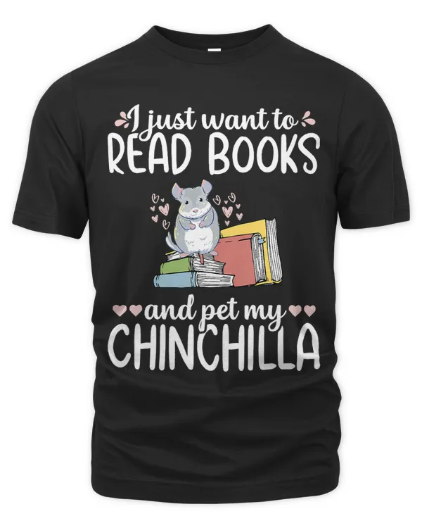 Funny Chinchilla Cute Pet Animal Book Lover Gift Women Girl