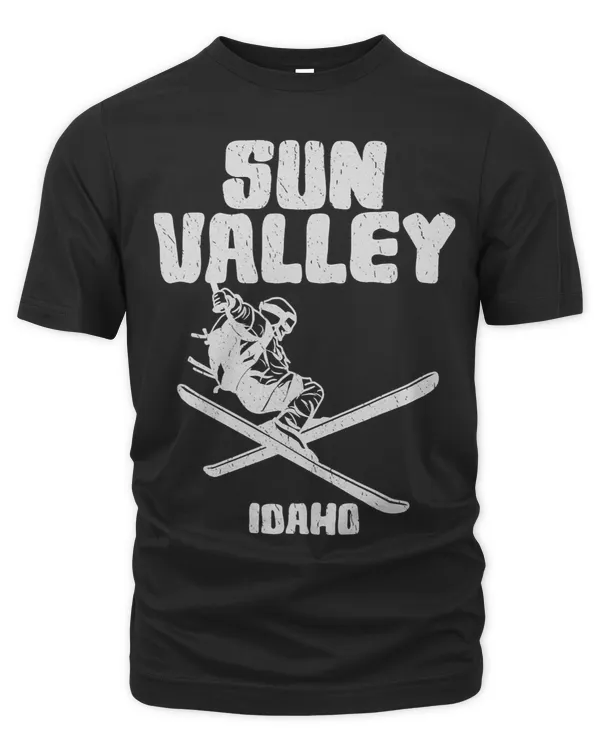 Distressed Sun Valley Skiing T Shirt Ski Vacation Trip
