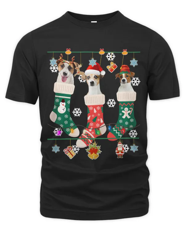 Christmas Jack Russell Terrier Sock Reindeer Santa ELF Dog