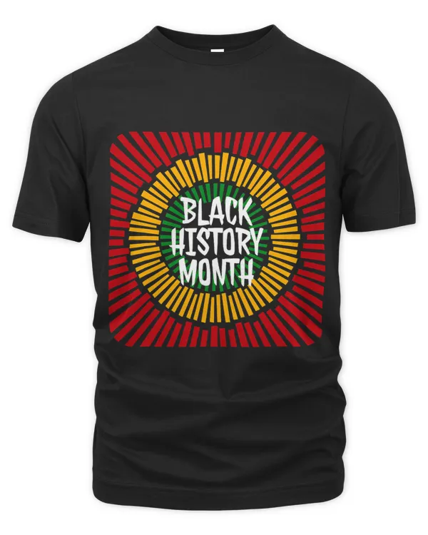 Black History Month TShirt African Sun Flag Color Graphic