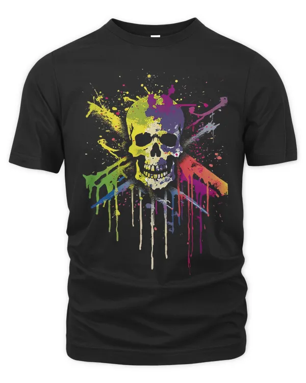 Colorful Pirate Flag Skull Bones Jolly Roger Graphic