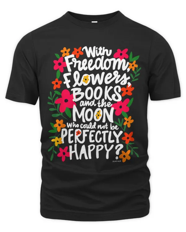 Books Flowers moon Happiness Popular reading quote