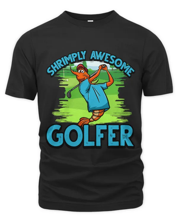 Funny ShrimpPrawn Pun Golfer
