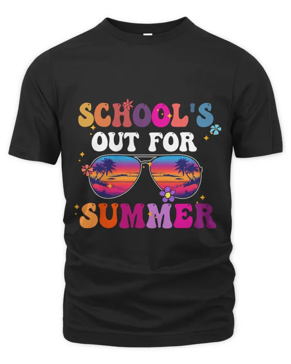Groovy Retro Last Day of Schools Out For Summer Boys Girls
