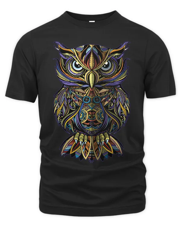 Geometric owl artistic wise angry nocturnal bird men women