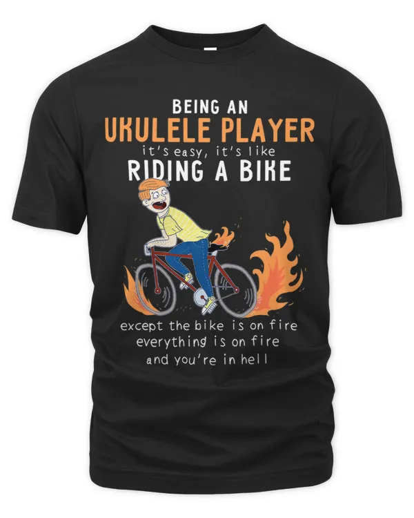 Motocross Biker ukulele player Like Riding Bike Cyclist FunnyMotocross Biker ukulele player Like Riding Bike Cyclist Funny