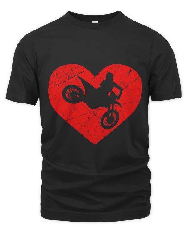 Motocross Biker Vintage Dirt Bike Motorcycle Heart Love Valentines DayMotocross Biker Vintage Dirt Bike Motorcycle Heart Love Valentines Day