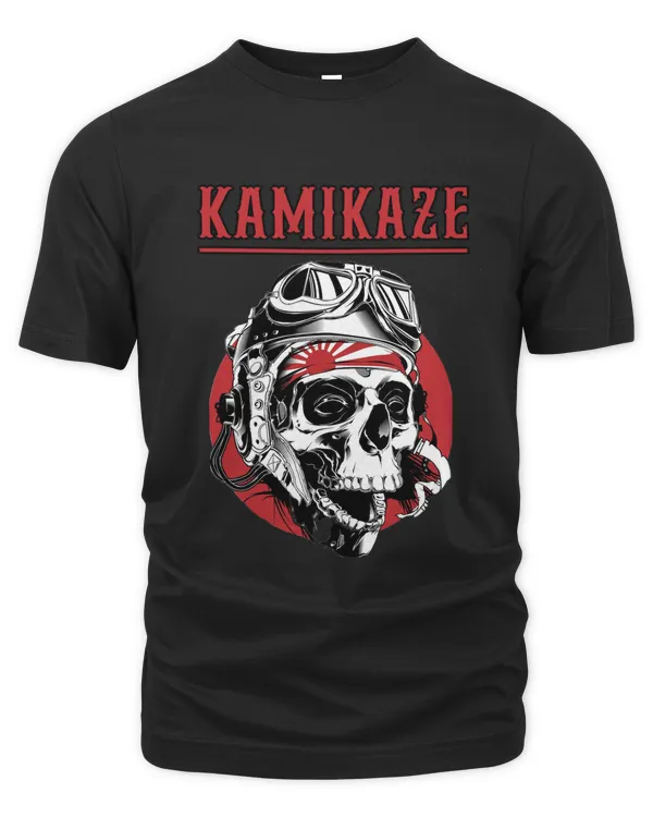 Kamikaze Skull Art Japanese Style